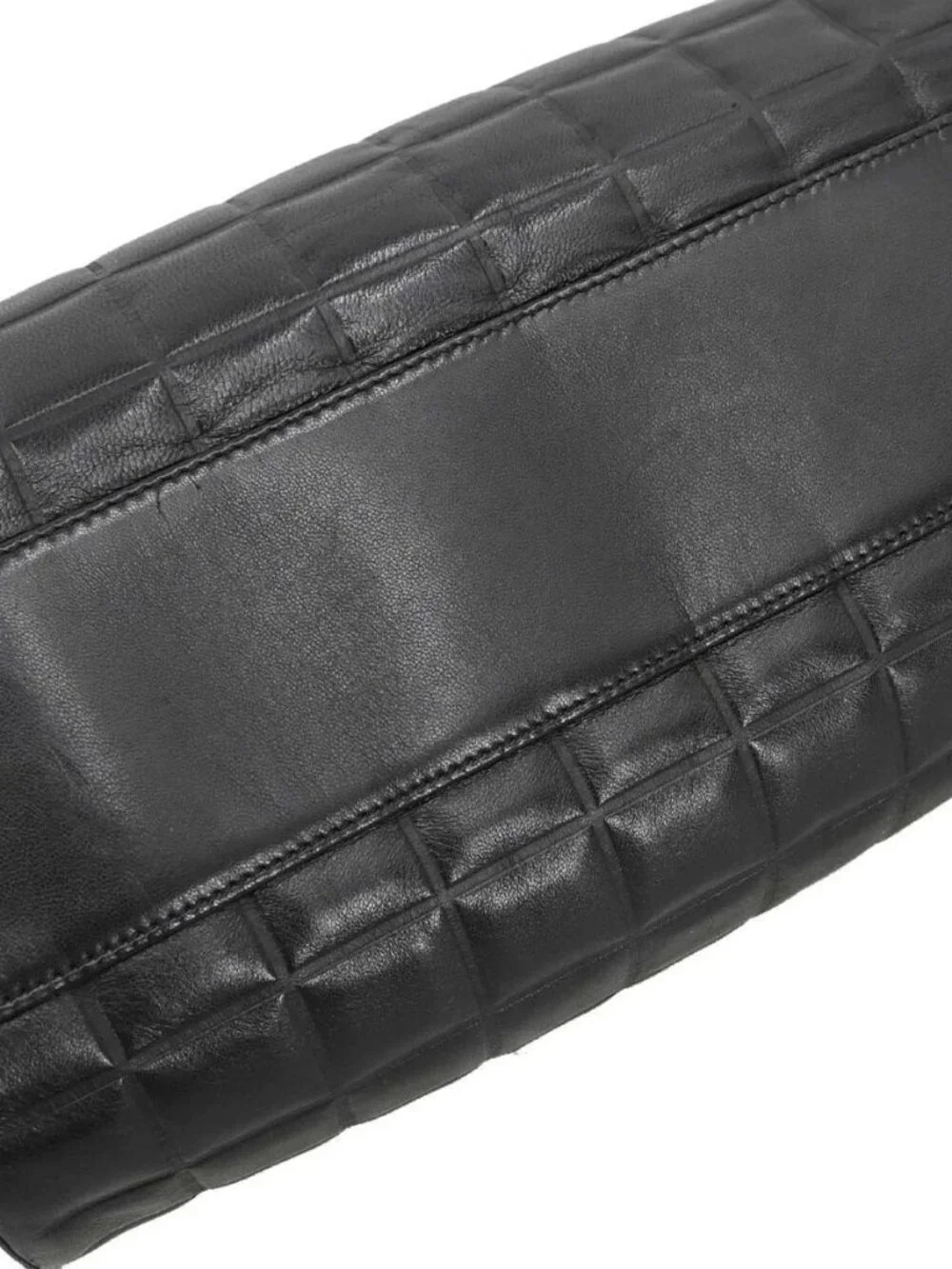 Chanel Black Lambskin Choco Bar Handbag 198221